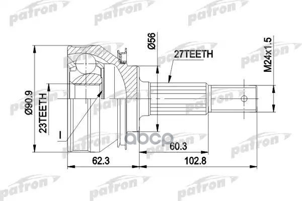 Шрус Наружн К-Кт 27X56x23 D87 Nissan: Bluebird 84-90 PATRON арт. PCV1098