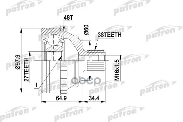 ШРУС PCV1229 (302447) PATRON арт. PCV1229