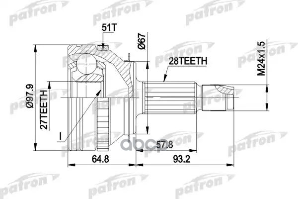 Шрус Наружн К-Кт Opel: Movano Самосвал 99 -, Renault: Master Ii C Бортовой Платформой/Ходовая Часть 98 -, Master Ii Автобус 9...