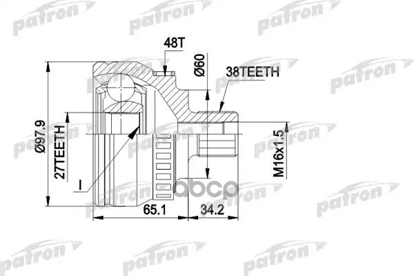 ШРУС PCV1389 (303509) PATRON арт. PCV1389