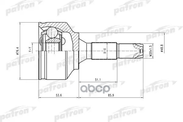 Шрус Наружн К-Кт 21X48x21 Citroen: C3 02- PATRON арт. PCV1407