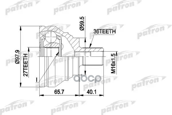 ШРУС наружн компл. PCV1463 PATRON арт. PCV1463