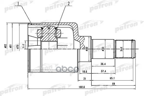 Шрус Внутренний Левый 26X40x23 Ford Focus Ii Cb4 08-11 PATRON арт. PCV1493