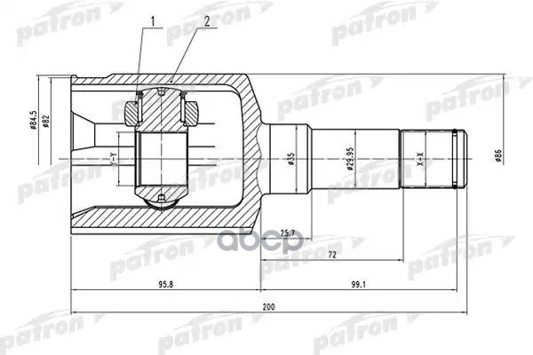 Шрус Внутренний Левый 27X35x34 Opel Antara 06- PATRON арт. PCV1500