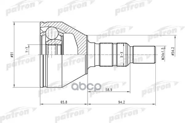 Шрус Наружн К-Кт 30X53.8x26 Opel: Astra H/Vectra C 02-, Fiat: Croma 04- PATRON арт. PCV1506