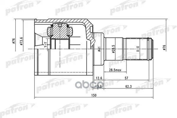 Шрус Внутренний Правый 27X41x30 Mitsubishi Lancer Cs9a 00-09 PATRON арт. PCV1515