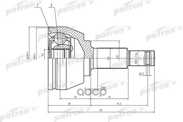 Шрус Наружный 32X56x27 Nissan Murano Z51 07- PATRON арт. PCV1537