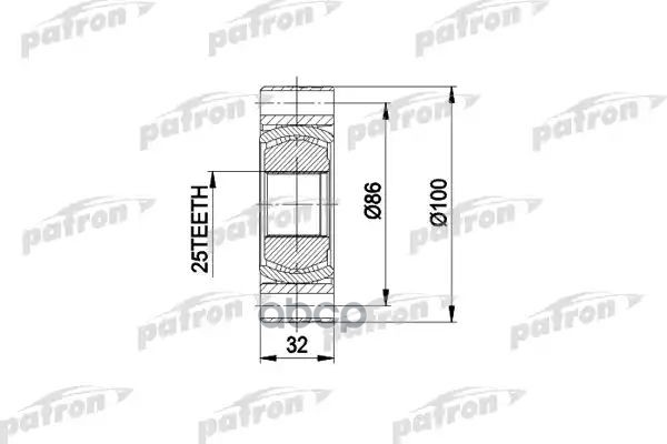 Шрус Внутр К-Кт Bmw: 3 E30 316/318/320/324Td/325, 5 E34 518/520/524Td/525/530 88-97 PATRON арт. PCV2273