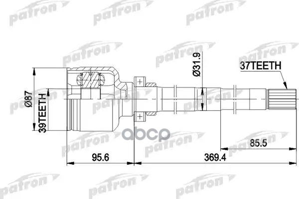 Шрус Внутр К-Кт [A:37, B:39, D:87] Citroen: Jumper Бортовой 94-02, Jumper Автобус 94-02, Jumper Фургон 94-02, Fiat: Ducato Бо...