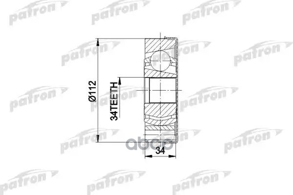 Шрус Внутр К-Кт [B:34, D:112] Wv: Sharan 00-, Ford: Galaxy 00-, Seat: Alhambra 00-, 6-Ст Ркпп. PATRON арт. PCV5034