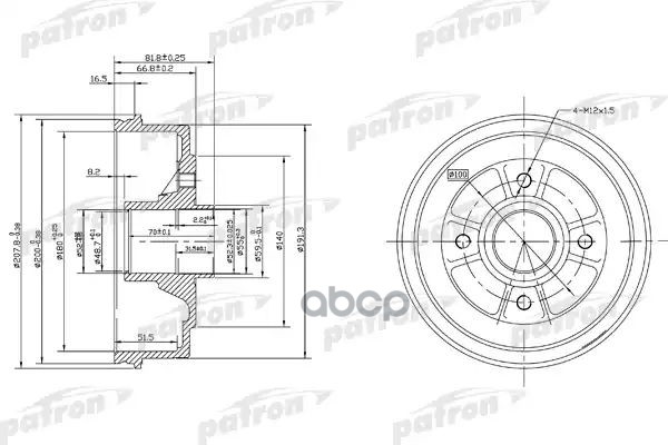 Барабан Тормозной Задн Renault: 11 83-88, 19 I 88-92, 19 I Chamade 88-92, 19 I Фургон 88-92, 9 81-88, Clio I 90-98, Clio I Фу...