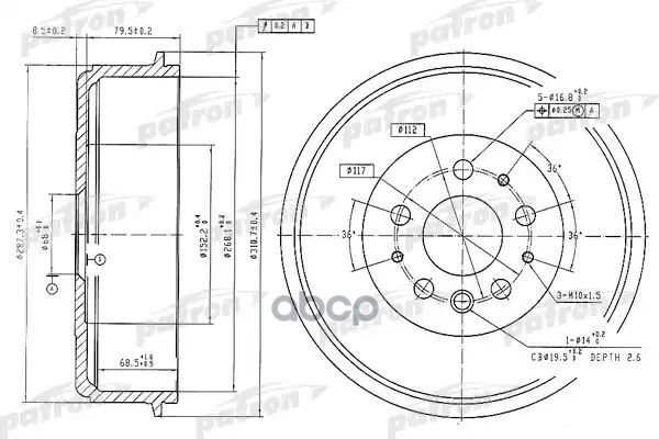 Барабан Тормозной Задн Vw: Transporter Iv C Бортовой Платформой 90-03, Transporter Iv Автобус 90-03, Transporter Iv Фургон 90...