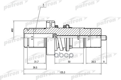 Вал Приводной Внутреннего Шруса От Кпп Прав, Без Пружины И Кольца Vw: T5/Multivan T5 2.5Tdi  Мкпп-6 0A5409343 PATRON арт. PDS...