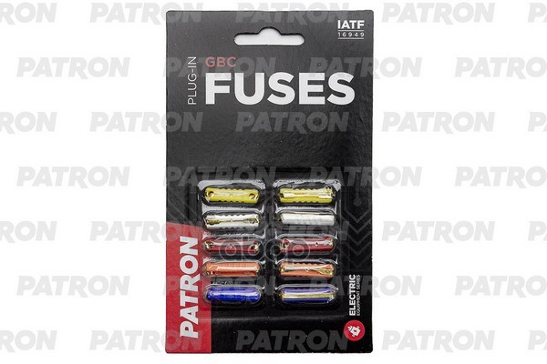 Комплект Предохранителей (Аналог Tesla F151/F152/F153) Gbc Plug-In Fuses (5Ax2 8Ax2 16Ax2 20Ax2 25Ax2) PATRON арт. PFS004