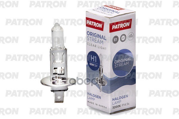 Лампа галогенная H1 12V 55W P14.5s PLH11255 PATRON арт. PLH11255