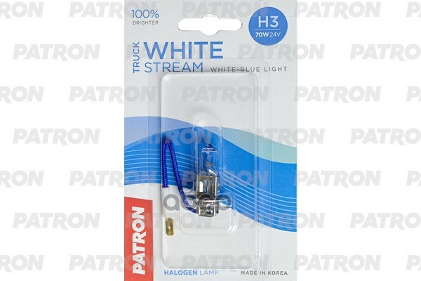 Лампа Галогенная Блистер 1Шт H3 24V 70W 3800K Pk22s Truck White Stream (+100% Яркости, Яркий Белый Свет, +50М Светового Поток...