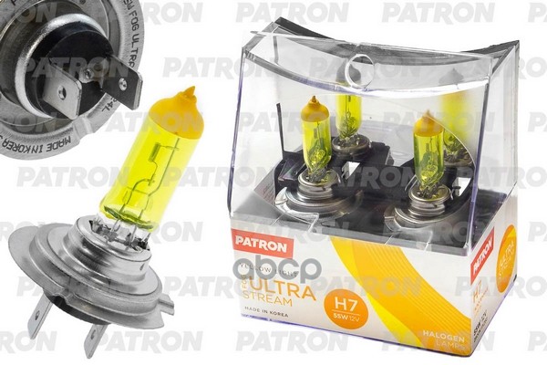 Комплект Галогенных Ламп Коробка 2Шт H7 12V 55W 2800K Px26d Fog Ultra Stream (Желтый Свет, Отличная Видимость В Любую Погоду)...
