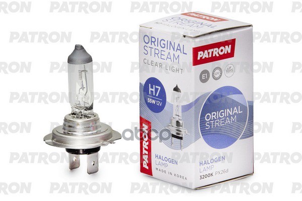 Лампа галогенная H7 12V 55W PX26d PLH71255 PATRON арт. PLH71255