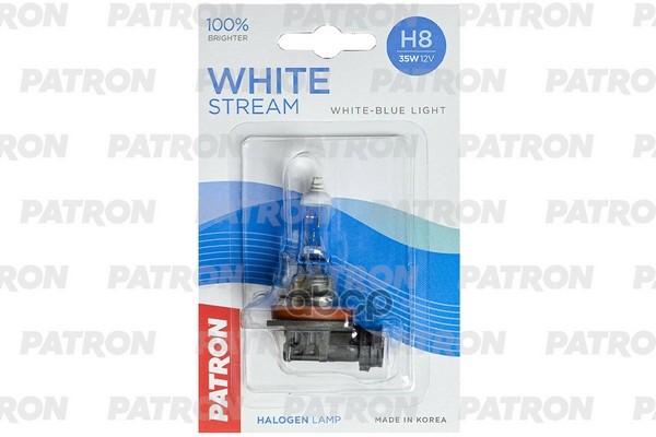 Лампа Галогенная Блистер 1Шт H8 12V 35W 3800K Pgj19-1 White Stream (+100% Яркости, Яркий Белый Свет, +50М Светового Потока) С...