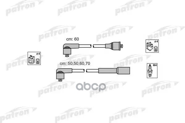 Комплект Проводов Зажигания Abu18 Vw: Golf 1.0/1.3 85-/Vento 1.6 PATRON арт. PSCI1011