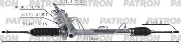 Рейка рулевая VW POLO 2001-2009 ROOMSTER 2006-/FABIA 2007- PSG3057 PATRON арт. PSG3057