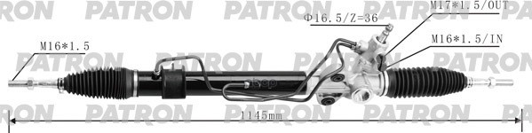Рейка Рулевая Гидравлическая Mitsubishi: L200 2005-, Pajero, Montero Sport 2008- PATRON арт. PSG3178
