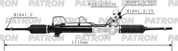 Рейка Рулевая Гидравлическая Hyundai: Tucson 2004 -10 / Kia: Sportage 2004- PATRON арт. PSG3195