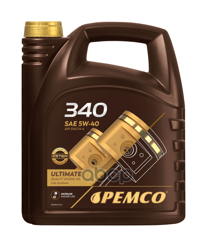 PEMCO Масло моторное 5W-40 SNCH-4, A3B4 5л (синт. мотор. масло) PM03405
