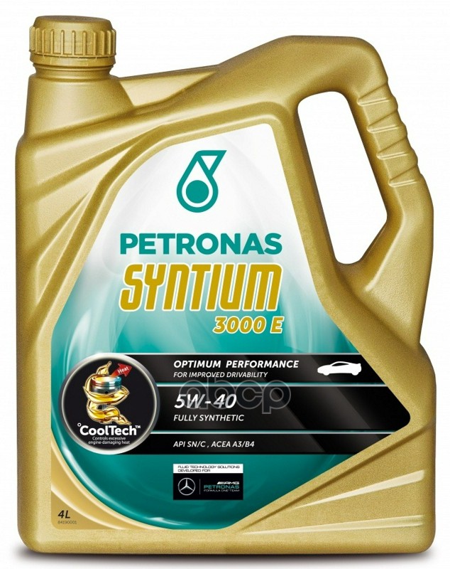 PETRONAS Масло Моторное Синтетическое Petronas Syntium 3000 E 5W-40 (4Л)