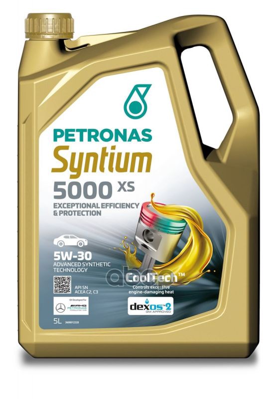 PETRONAS Масло Моторное Syntium 5000 Xs 5W30 5L Acea:c2/C3 Api:sn Vw 505.01 Mb 229.51 Bmw Ll-04 Dexos2 70660M12eu