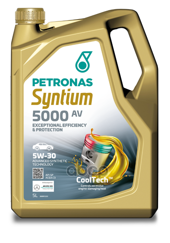 Масло Моторное Syntium 5000 Av 5W-30 Sn 5Л PETRONAS арт. 70723M12EU