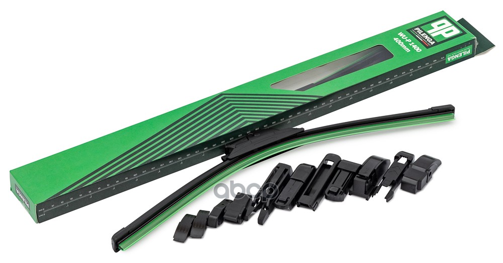 Щетка стеклоочистителя бескаркасная универсальная 400мм 11 адаптеров PILENGA арт. WUP1400