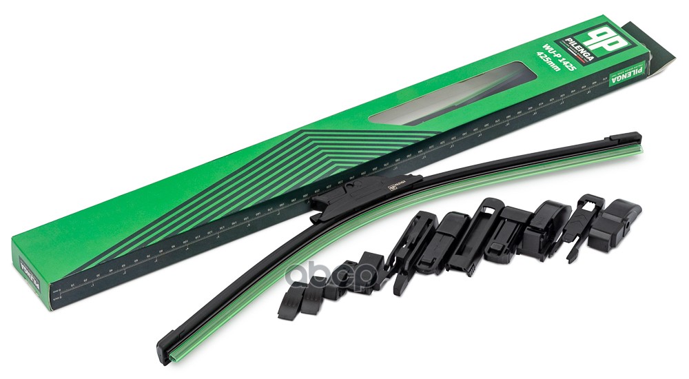 Щетка стеклоочистителя универсальная бескаркасная 425mm,11 адаптеров Универсальные  WU-P1425 PILENGA арт. WU-P1425