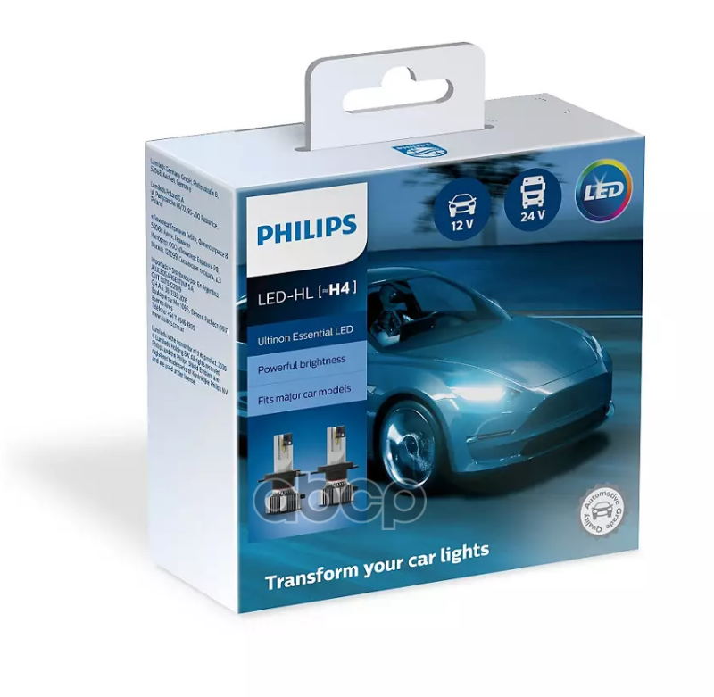 Лампа светодиодная 12/24V H4 21W PHILIPS Ultinon Essential LED 2 шт. картон 11342UE2X2 Philips арт. 11342UE2X2
