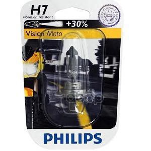 Лампа Галогенная Для Мототехники H7 12V 55W Px26d Vision Moto (На 30% Больше Света На Дороге) Philips арт. 12972PRBW