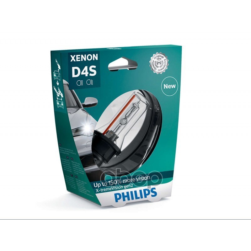 Лампа Ксеноновая D4s X-Tremevision Gen2 +150% 42V 35W P32d-5 S1 Philips арт. 42402XV2S1