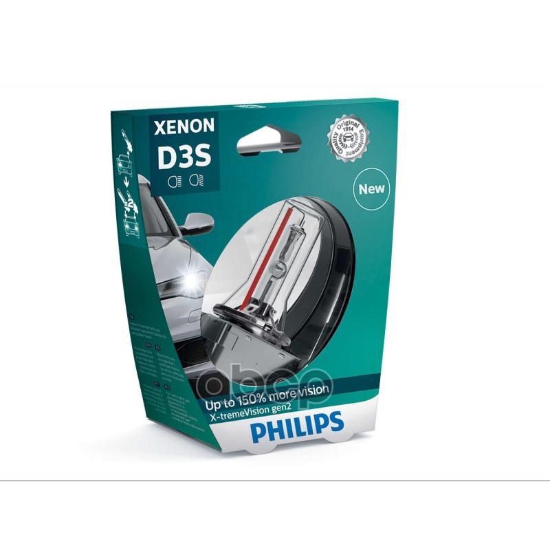Лампа D3s 42V-35W (Pk32d-5)4800K X-Tremevision Gen 2 (Philips) Philips арт. 42403XV2S1