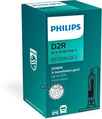 Лампа ксеноновая D2R PHILIPS X-tremeVision gen2 1 шт. 85126XV2C1 Philips арт. 85126XV2C1