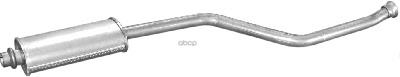 Глушитель Средн Часть Citroen: Xsara 97-05, Xsara Break 97-05 Polmostrow арт. 04.139