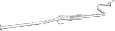Глушитель Средн Часть Honda: Civic V Fastback 97-01, Civic V Hatchback 95-01, Civic V Купе 96-00 Polmostrow арт. 09.115