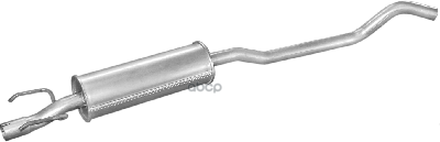Глушитель Средн Часть Opel: Corsa B 93-00, Corsa B Фургон 99-00, Tigra 94-00 Polmostrow арт. 17.41