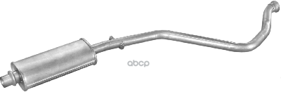Глушитель Средн Часть Peugeot: 306 Хечбэк 93-01 Polmostrow арт. 19.58