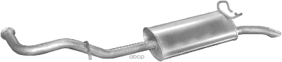 Глушитель Задн Часть Renault: 19 I Chamade 89-92 Polmostrow арт. 21.08