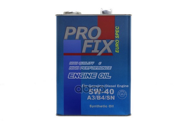 Profix Масло Моторное Синтетическое 4Л - Engine Oil 5W40 Sn A3/B4 (Уп.-6 Шт.)