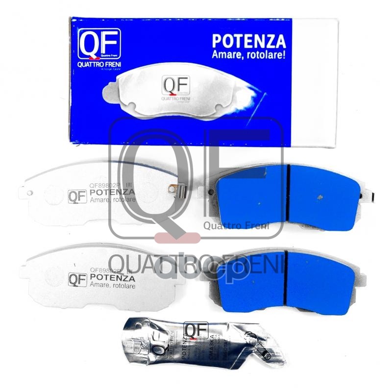 Колодки тормозные дисковые к-т fr QUATTRO FRENI арт. qf89802p