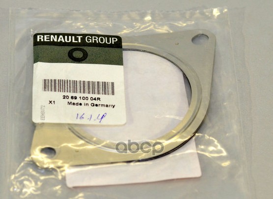 ПРОКЛАДКА ТРУБЫ ГЛУШИТЕЛЯ (МЕТ) 206910004R RENAULT арт. 206910004R