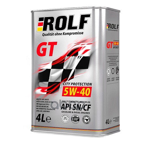 ROLF Масло моторное синтетическое GT 5W40 SN/CF, A3/B4 4л