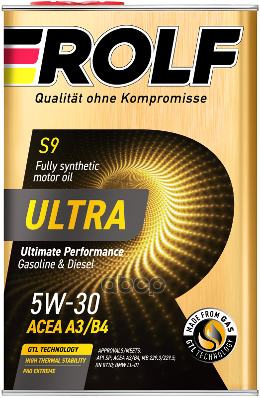 ROLF Масло моторное синтетическое Ultra 5W30 SP, A3/B4 4л