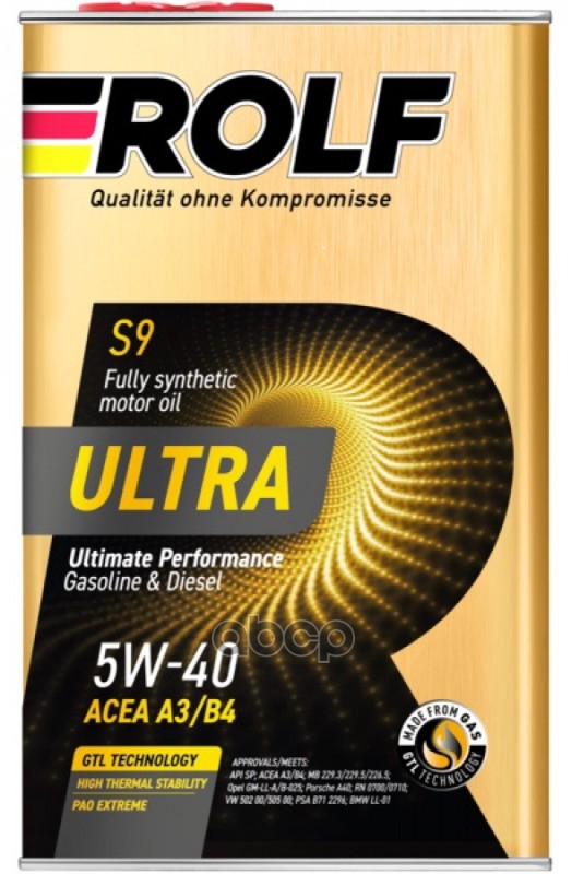 ROLF Масло моторное синтетическое Ultra 5W40 SP, A3/B4 4л