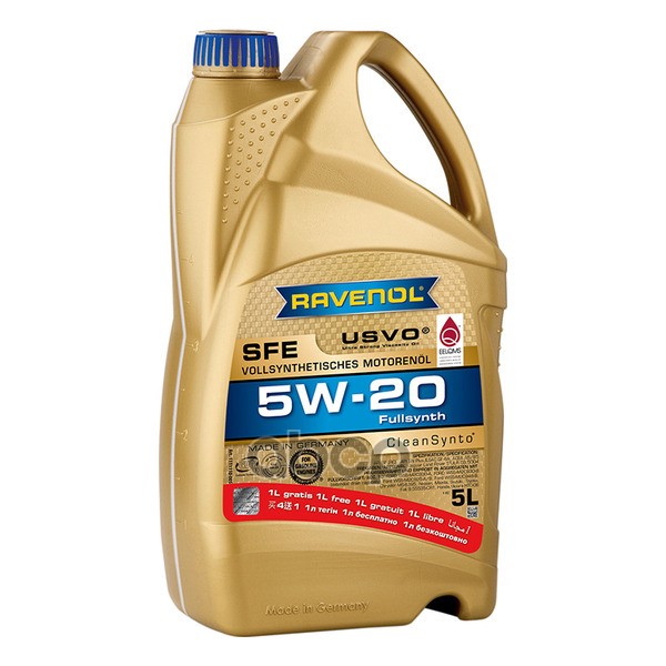 Ravenol Моторное масло RAVENOL Super Fuel Economy SFE SAE 5W-20 (5 л) 4+1 1111110-A05-01-909